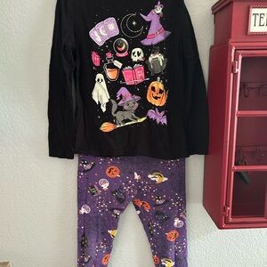 Place Girls Black and Purple Halloween themed outfit